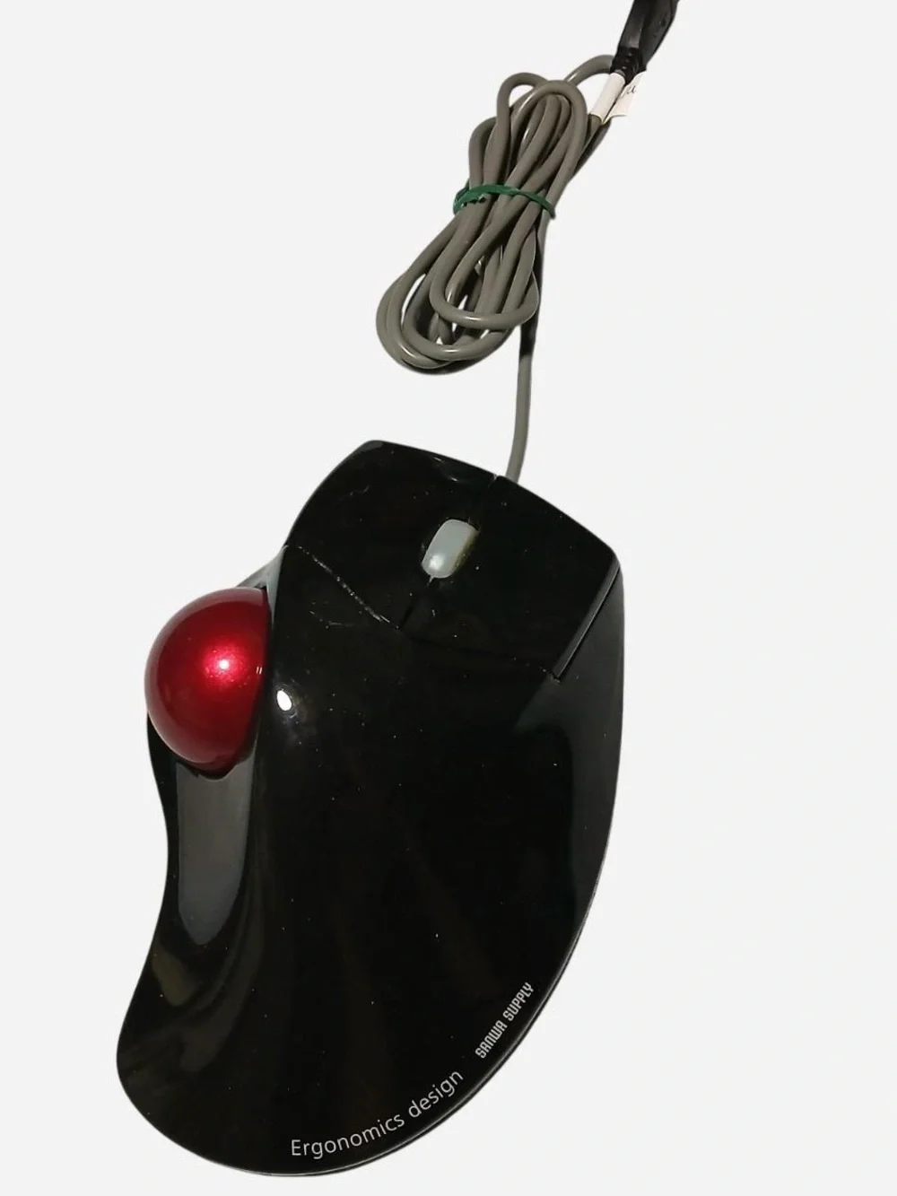Y2K Gaming Ergonomic Wired Trackball Mouse with Red Cursor Ball